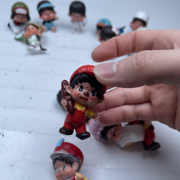 Lot of 13 Monchichi Sekiguchi Figurines Vintage 1979 1981 & more Toys Mattel - Picture 12 of 16